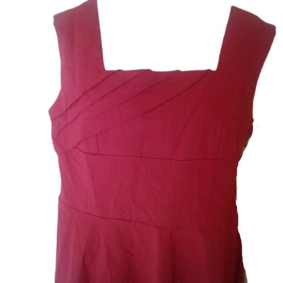 Red Stretch Dress w Square Neckline XL NWOT - Picture 4 of 4